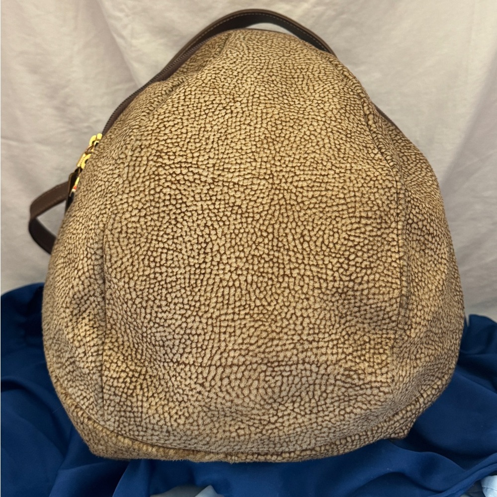 Borbonese Smallish Backpack With Adjustable Leath… - image 1